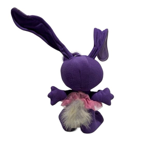Vintage 12 Inch 89 Kenner GRABBITS Purple Bunny Stuffed Animal Plush Toy! RARE! - Picture 4 of 8